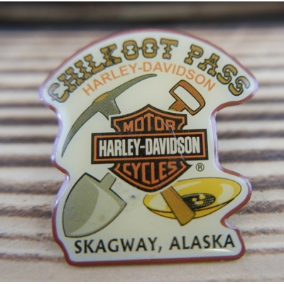 Harley Davidson Alaska Znaczek Blacha Skagway Poszukiwacze Złota